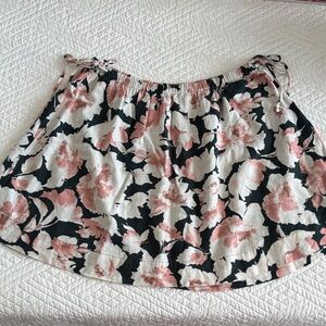 Floral Dark Green and Pink Women's Skirt
